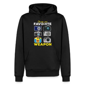 Fotografie Wählen Sie Ihren - Männer Premium Bio Hoodie - Schwarz - Vorne - Nico (187cm)