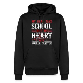 Roller Coaster Vintage My Head - Männer Premium Bio Hoodie - Schwarz - Vorne - Nico (187cm)