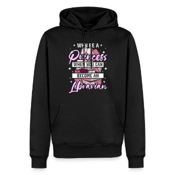 Woman princess librarian - Männer Premium Bio Hoodie - Schwarz - Vorne - Nico (187cm)