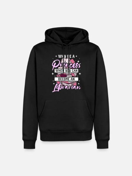 Woman princess librarian - Men’s Premium Organic Hoodie - black
