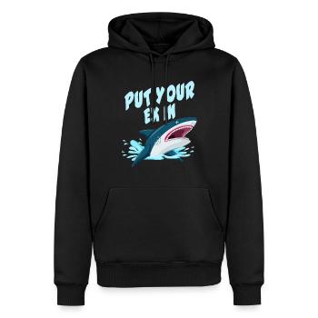 Put Your Ex In - Shark - Männer Premium Bio Hoodie - Schwarz - Vorne - Nico (187cm)