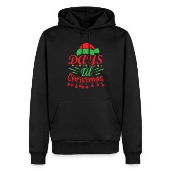 Tage bis Weihnachten Norweger Muster - Männer Premium Bio Hoodie - Schwarz - Vorne - Nico (187cm)