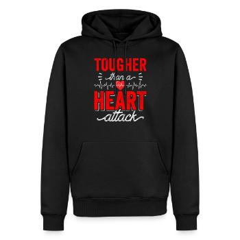 Härter Als Ein Herzinfarkt Herzanfall Herzattacke - Männer Premium Bio Hoodie - Schwarz - Vorne - Nico (187cm)