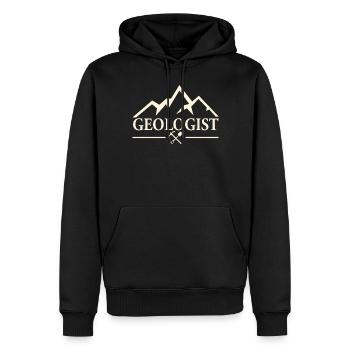 Géologue Étudiant en géologie Professeur de géologie Géologie - Sweat à capuche Premium bio Homme - noir - Devant - Nico (187cm)