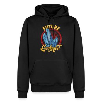 Futur géologue Profession Géologie Étudiant en géologie - Sweat à capuche Premium bio Homme - noir - Devant - Nico (187cm)