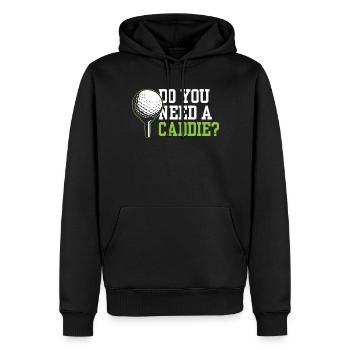 Do you need a caddie? Golfing Caddie Golf - Men’s Premium Organic Hoodie - black - Front - Nico (187cm)