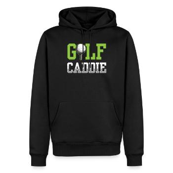 Golf Caddie Profession Golfer Golfing - Men’s Premium Organic Hoodie - black - Front - Nico (187cm)
