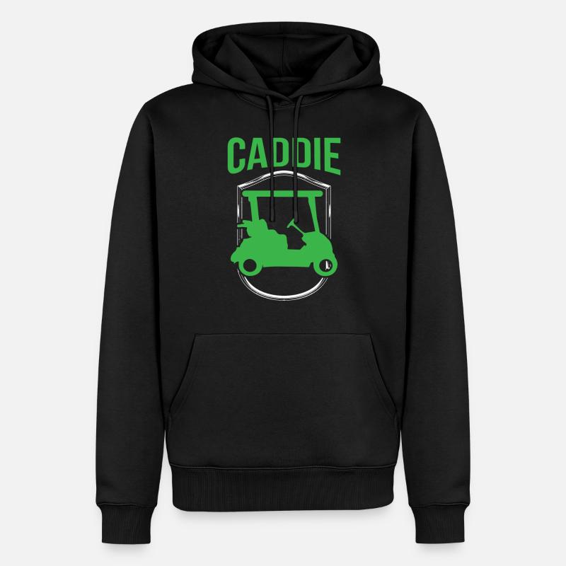 Caddie Profession Golfeur Golf Golf - Sweat à capuche Premium bio Homme - noir