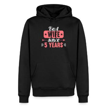 Best Wife Since 5 Years 5th Wedding day - Männer Premium Bio Hoodie - Schwarz - Vorne - Nico (187cm)