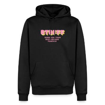 BTBFF Matching Twin Outfit Identique Twins - Sweat à capuche Premium bio Homme - noir - Devant - Nico (187cm)