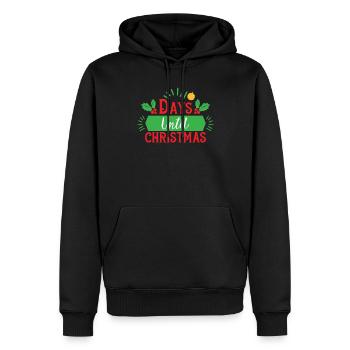 Jours jusqu’à Noël Noël - Sweat à capuche Premium bio Homme - noir - Devant - Nico (187cm)