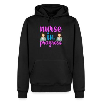 Urgence de l’hôpital infirmier - Sweat à capuche Premium bio Homme - noir - Devant - Nico (187cm)