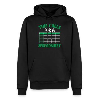 This Requires A Spreadsheet Table Accountant - Men’s Premium Organic Hoodie - black - Front - Nico (187cm)
