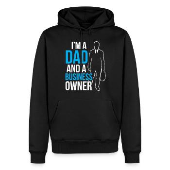 Ich Bin Ein Vater Und Ein Geschäftsinhaber CEO - Männer Premium Bio Hoodie - Schwarz - Vorne - Nico (187cm)