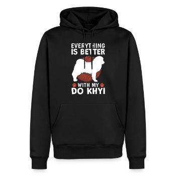 Alles besser mit Do Khyi Tibetmastiff - Männer Premium Bio Hoodie - Schwarz - Vorne - Nico (187cm)