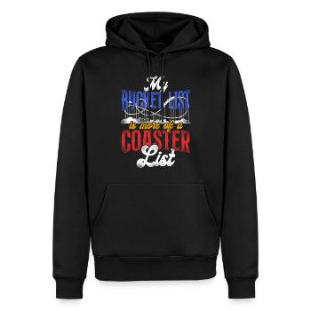 Roller Coaster Bucket List Vintage - Männer Premium Bio Hoodie - Schwarz - Vorne - Nico (187cm)