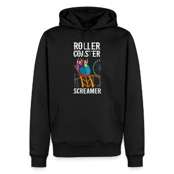 Roller Coaster Roller Coaster - Men’s Premium Organic Hoodie - black - Front - Nico (187cm)