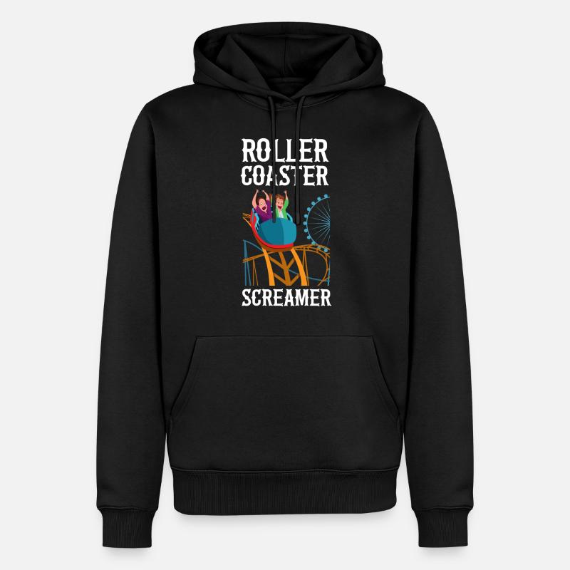 Roller Coaster Roller Coaster - Men’s Premium Organic Hoodie - black