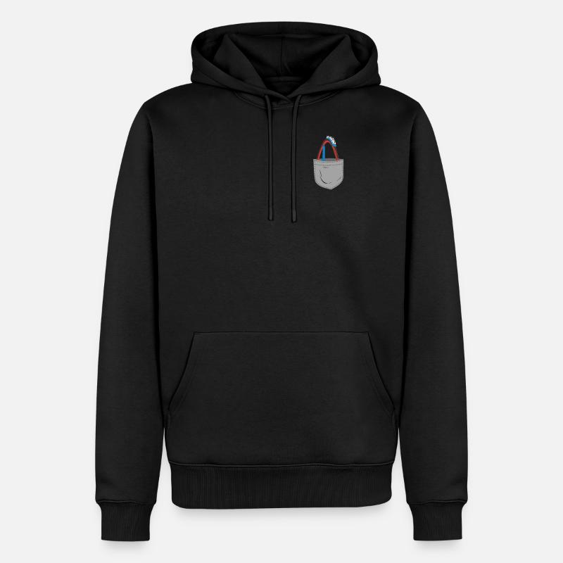 Roller Coaster Pocket - Männer Premium Bio Hoodie - Schwarz