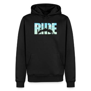 Scooter Coaster Ride - Sweat à capuche Premium bio Homme - noir - Devant - Nico (187cm)