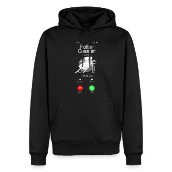 Roller Coaster Phone Display - Männer Premium Bio Hoodie - Schwarz - Vorne - Nico (187cm)