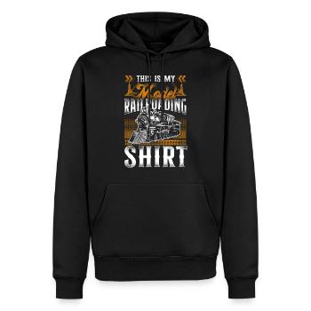 Steam Train Driver Trainspotting - Männer Premium Bio Hoodie - Schwarz - Vorne - Nico (187cm)