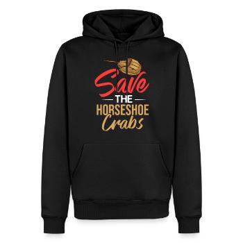 Horseshoe crab Horseshoe crab Moluccan crabs - Men’s Premium Organic Hoodie - black - Front - Nico (187cm)