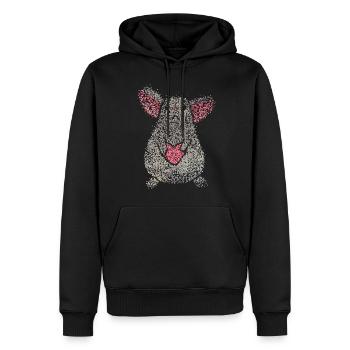 Amoureux des souris Amateurs de rats Rats Souris - Sweat à capuche Premium bio Homme - noir - Devant - Nico (187cm)