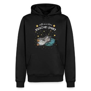 Offizielles Kuschelshirt Pinguin Morgenmuffel - Männer Premium Bio Hoodie - Schwarz - Vorne - Nico (187cm)