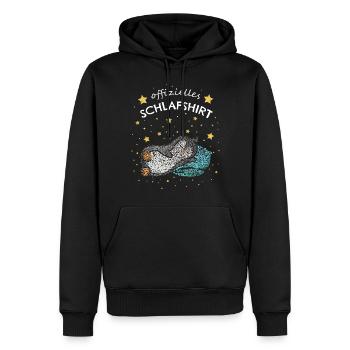 Offizielles Schlafshirt Pinguin Morgenmuffel - Männer Premium Bio Hoodie - Schwarz - Vorne - Nico (187cm)