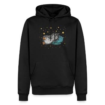 Chemise câline Chemise de couchage Penguin Morning Muffle - Sweat à capuche Premium bio Homme - noir - Devant - Nico (187cm)