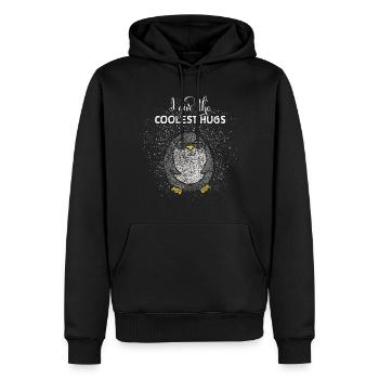 Chemise câline Câlin Pingouins Pingouins - Sweat à capuche Premium bio Homme - noir - Devant - Nico (187cm)