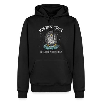 Pinguin Antarktis Polar Eisscholle Pinguinfan - Männer Premium Bio Hoodie - Schwarz - Vorne - Nico (187cm)