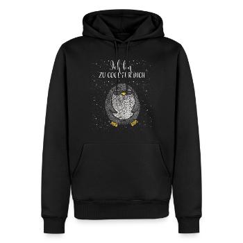 Pinguin Pinguine Antarktis Polar Cool - Männer Premium Bio Hoodie - Schwarz - Vorne - Nico (187cm)
