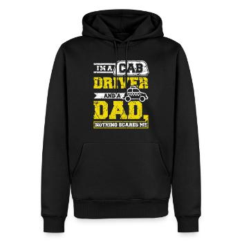 Cab driver and a dad - Men’s Premium Organic Hoodie - black - Front - Nico (187cm)