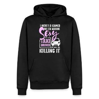 Je grandis pour devenir une conductrice de taxi sexy - Sweat à capuche Premium bio Homme - noir - Devant - Nico (187cm)
