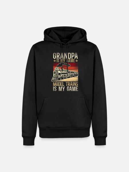 Steam Train Driver Trainspotting - Männer Premium Bio Hoodie - Schwarz