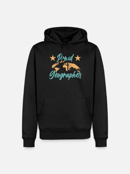 Stolzer Geograph Geographie Geographiestudent - Männer Premium Bio Hoodie - Schwarz
