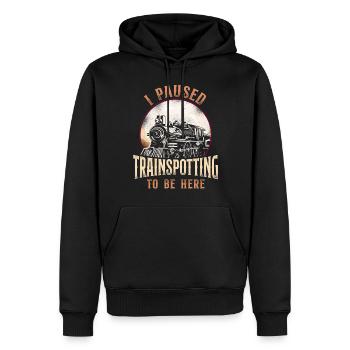 Steam Train Driver Trainspotting - Männer Premium Bio Hoodie - Schwarz - Vorne - Nico (187cm)