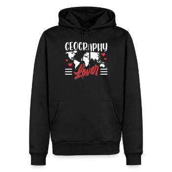 Geographie Liebhaber Geograph Geographiestudent - Männer Premium Bio Hoodie - Schwarz - Vorne - Nico (187cm)