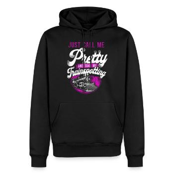 Steam Train Driver Trainspotting - Männer Premium Bio Hoodie - Schwarz - Vorne - Nico (187cm)