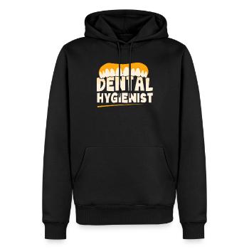 Hygiénistes dentaires Hygiène dentaire Équipe dentaire - Sweat à capuche Premium bio Homme - noir - Devant - Nico (187cm)