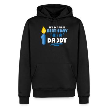 Mein Erster Geburtstag Als Papi Party Papa Vater - Männer Premium Bio Hoodie - Schwarz - Vorne - Nico (187cm)