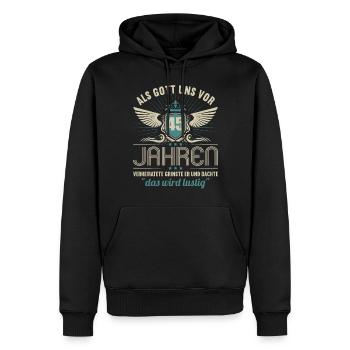 45 Jahre verheiratet wird lustig 45.Hochzeitstag - Männer Premium Bio Hoodie - Schwarz - Vorne - Nico (187cm)