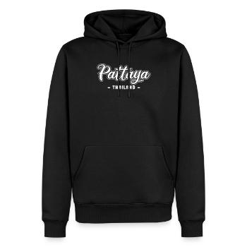 Vintage Urlaub Reise Pattaya Thailand Asien - Männer Premium Bio Hoodie - Schwarz - Vorne - Nico (187cm)