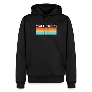 Vintage Malediven Urlaub Reise Malediven - Männer Premium Bio Hoodie - Schwarz - Vorne - Nico (187cm)