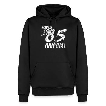 Fait en 1985 Année de naissance 1985 Anniversaire Femmes - Sweat à capuche Premium bio Homme - noir - Devant - Nico (187cm)