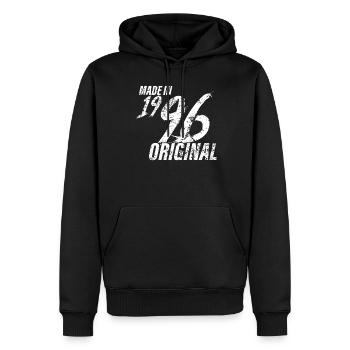 Fait En 1996 Année de naissance 1996 Anniversaire Femmes - Sweat à capuche Premium bio Homme - noir - Devant - Nico (187cm)