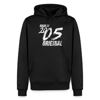 Made In 2005 Geburtsjahr 2005 Geburtstag Damen - Männer Premium Bio Hoodie - Schwarz - Vorne - Nico (187cm)