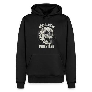 Kampfsport Ringen Wrestling Ringer - Böser Alter - Männer Premium Bio Hoodie - Schwarz - Vorne - Nico (187cm)